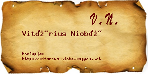 Vitárius Niobé névjegykártya